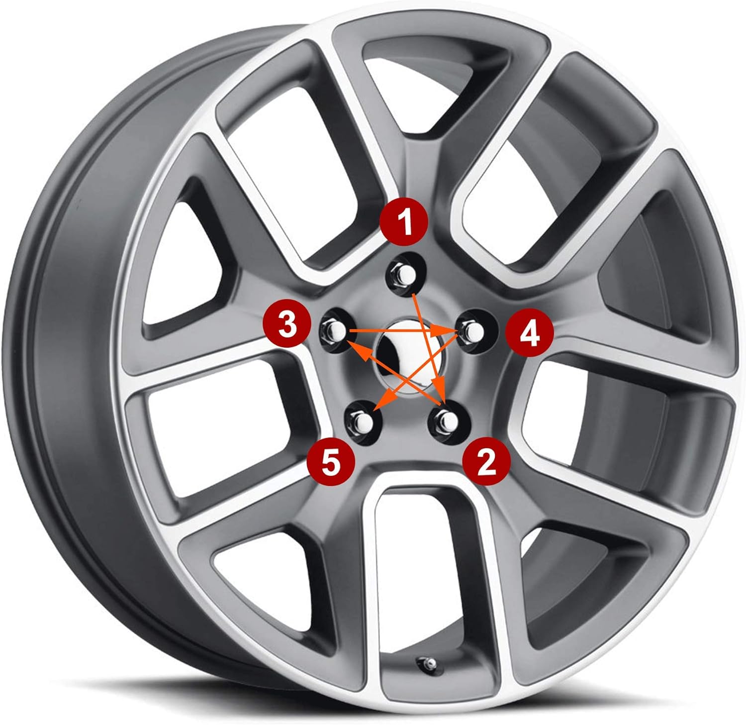 Thumbnail 5 de 12x1.5 Wheel Lug Nuts (20-Pack) Chrome Closed-End Bulge Acorn, 60° Cone Seat, 19mm Hex