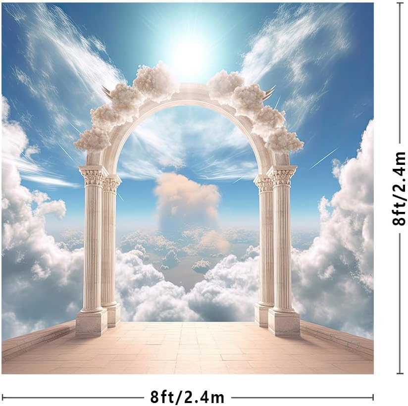 Thumbnail 2 de MEHOFOND 8x8ft Door to Heaven backdrop