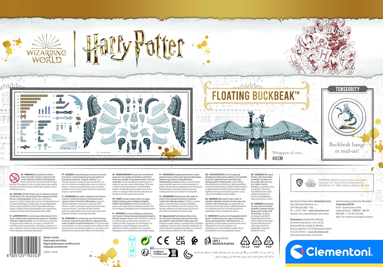 Detalle 1 de Clementoni - Hipogrifo, Juego de Construcciones Harry Potter 🦅
