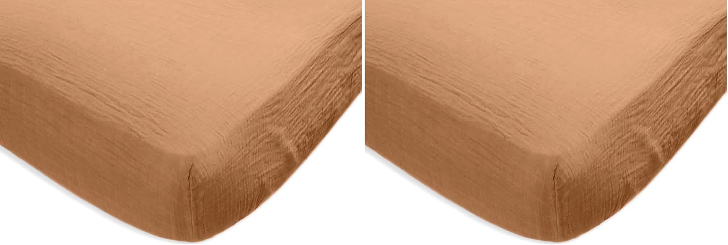 Detalle de SwaddleDesigns Fitted Crib Sheet, Cotton Muslin