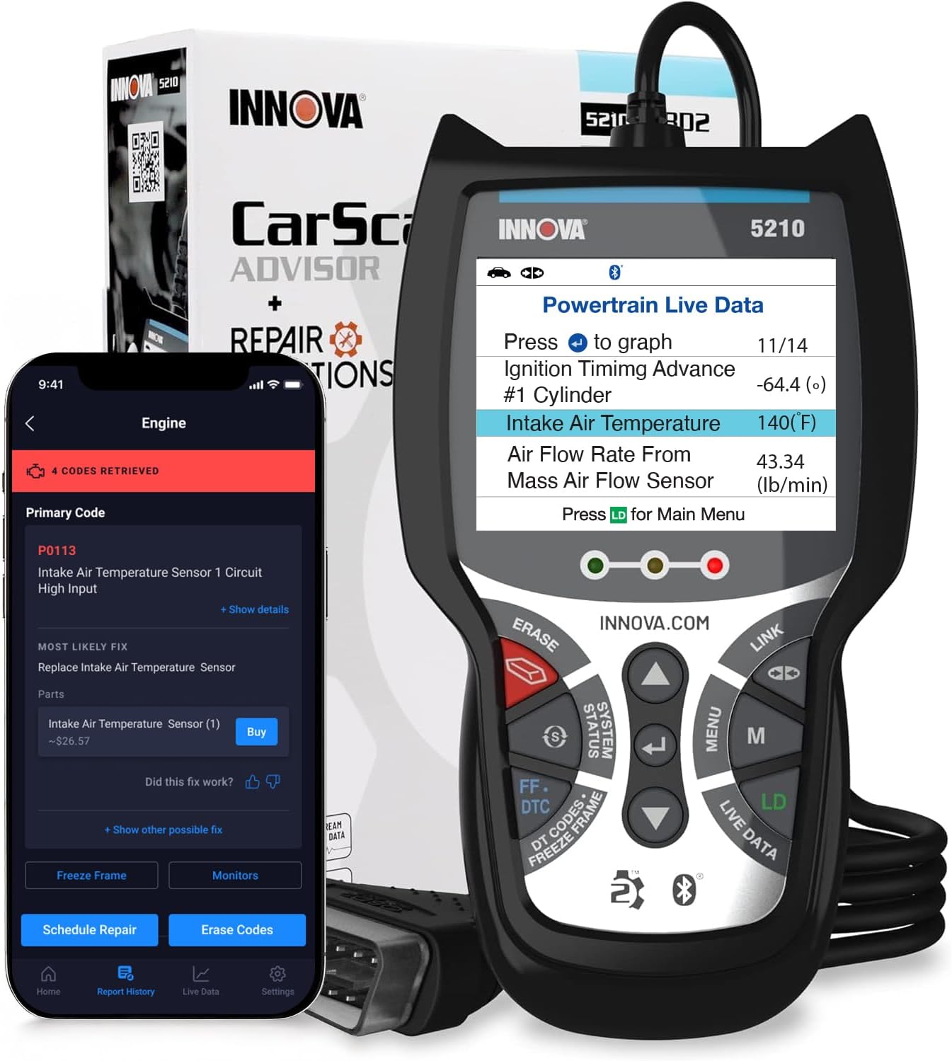 Detalle de Innova OBD2 scanner 5210