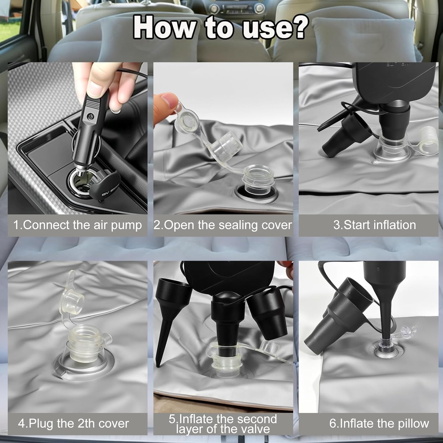 Thumbnail 6 de SUV car air mattress, flocked PVC
