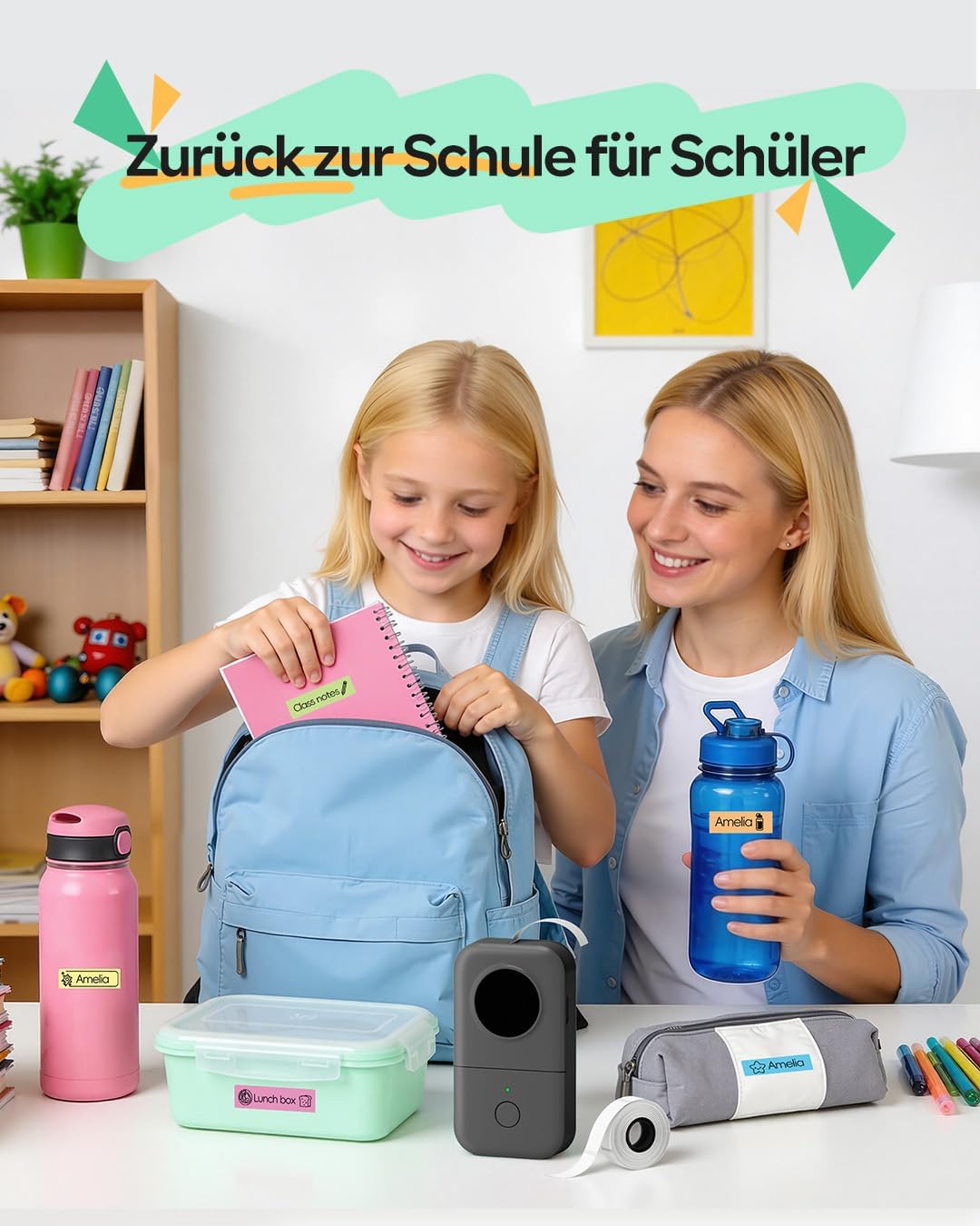 Detalle 2 de Phomemo D30-Grey-DE mini-labelprinter met Bluetooth, thermische print en 203 dpi