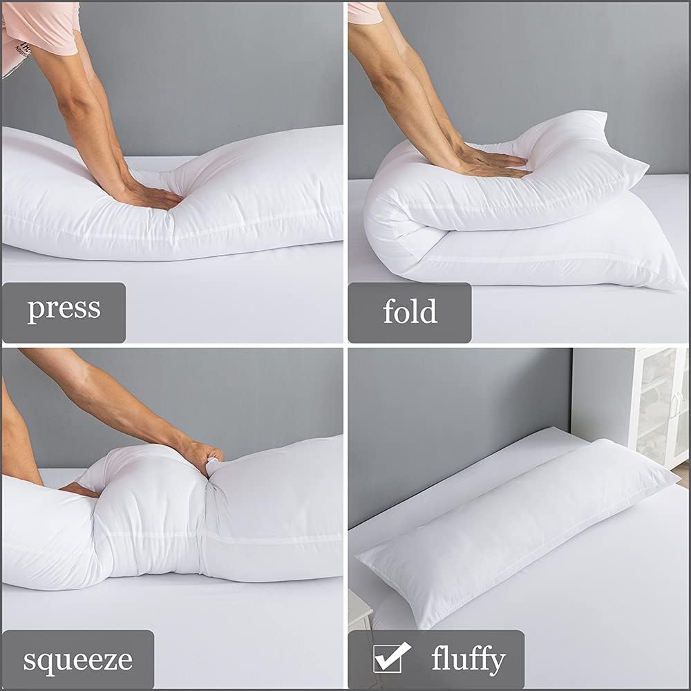 Thumbnail 6 de ELNIDO QUEEN Body Pillow, 20 x 54 in, Navy Blue with Removable Cover