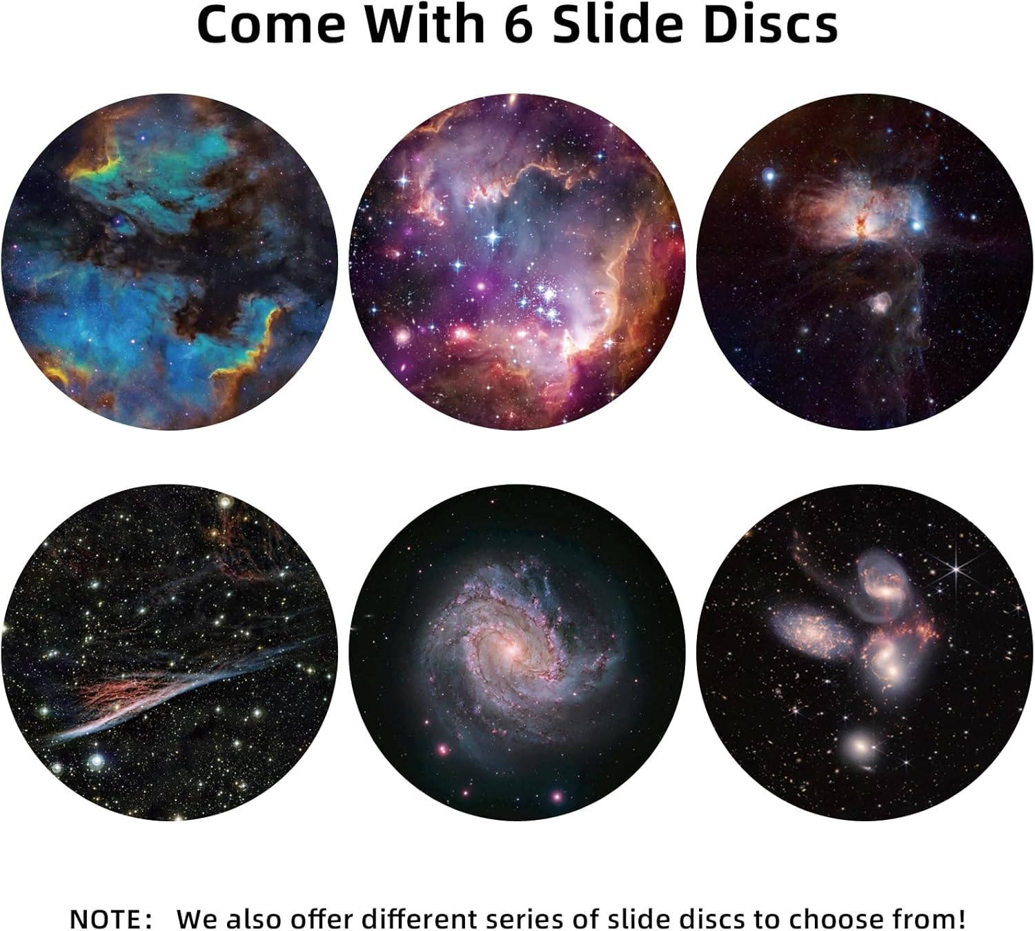 Detalle 2 de Ainael Disques Réalistes (Nebula 5) : jeu de 6 diapositives pour projecteur Galaxy
