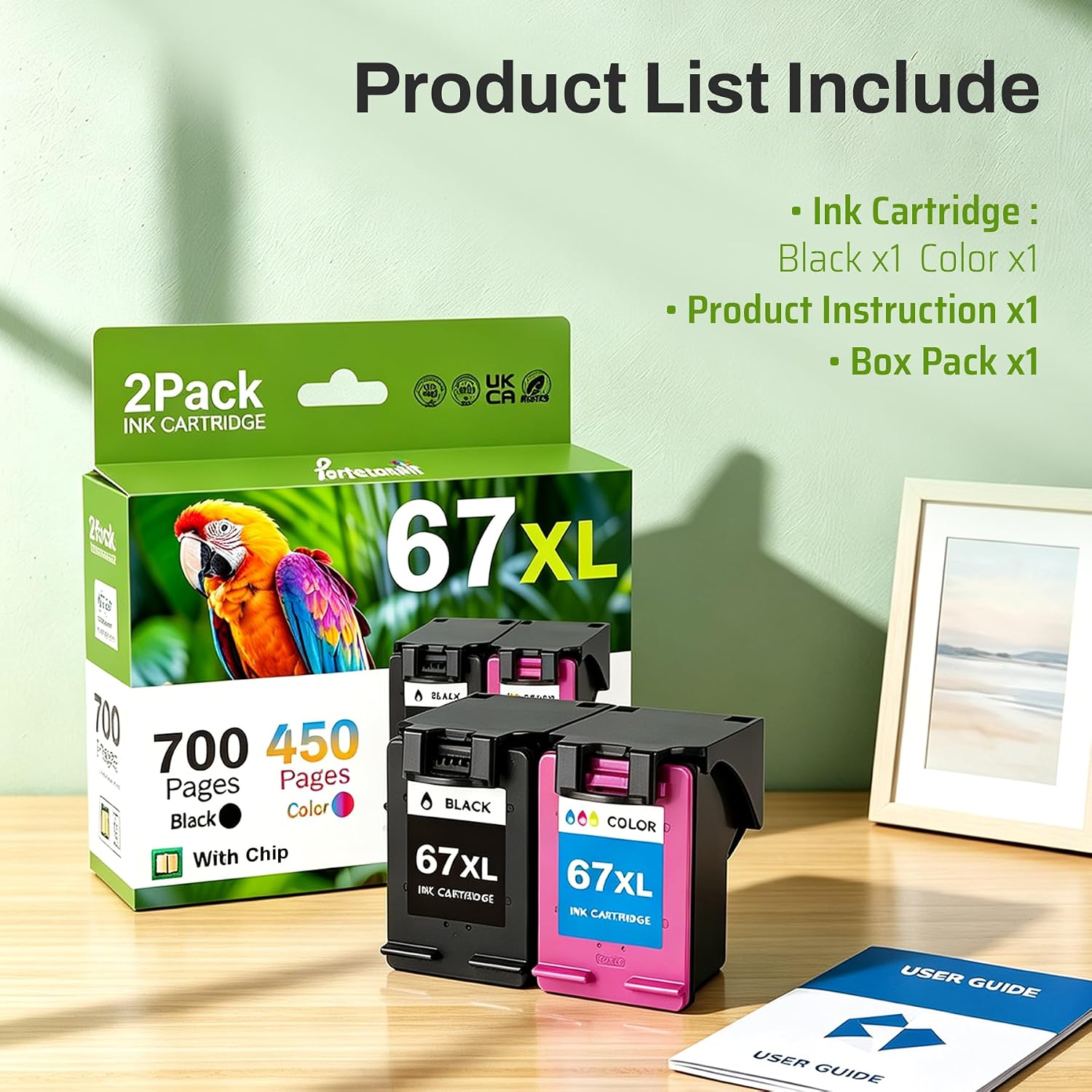 Thumbnail 6 de Perfetonair 67XL Ink Cartridge Combo, Black and Tri-Color, 2-Pack
