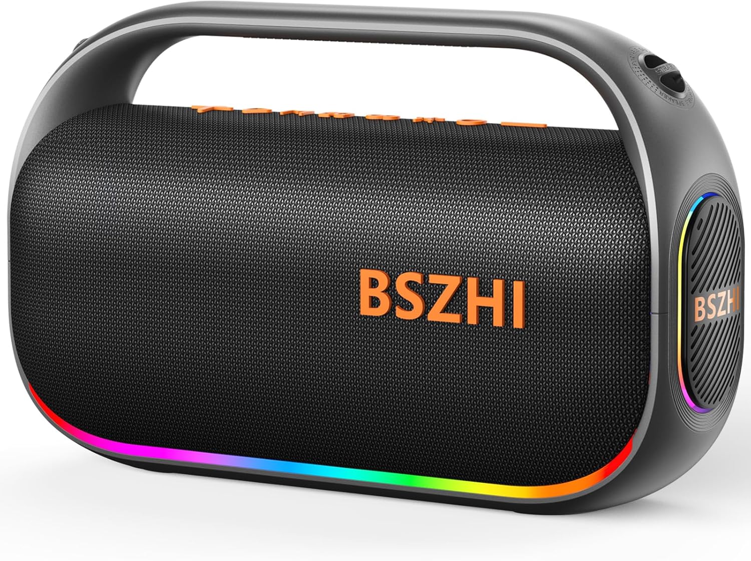 Detalle de A62 Portable Bluetooth Speaker: 120W Peak, IPX6, Dual 4-Inch Drivers with TWS and LED Lights