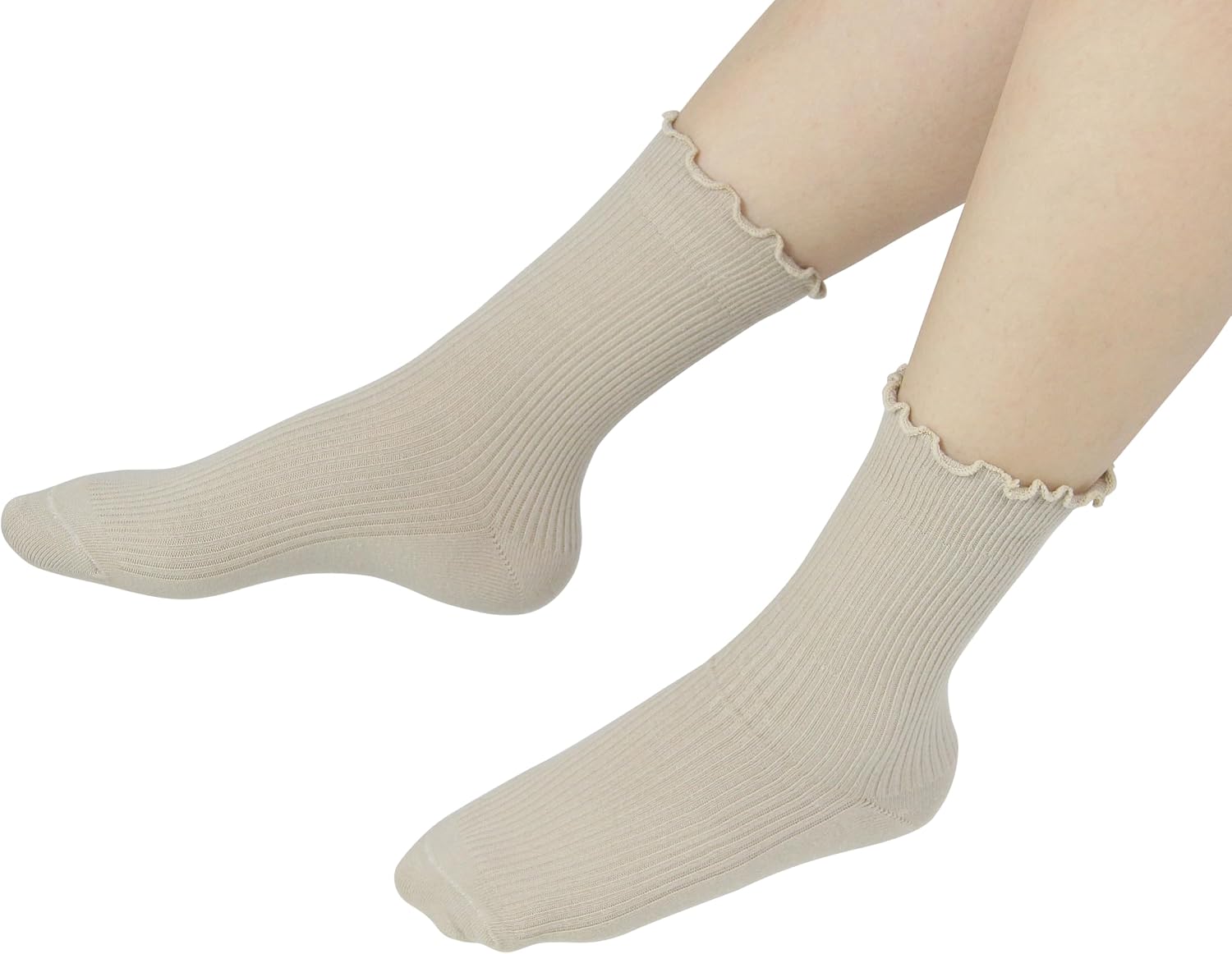 Detalle 1 de BomKinta Ruffle Ankle Socks for Women, Lightweight with a Frilly Cuff