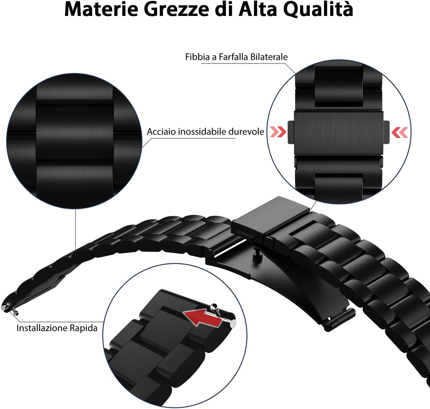 Detalle 2 de YABZOZ cinturino acciaio per Amazfit 304