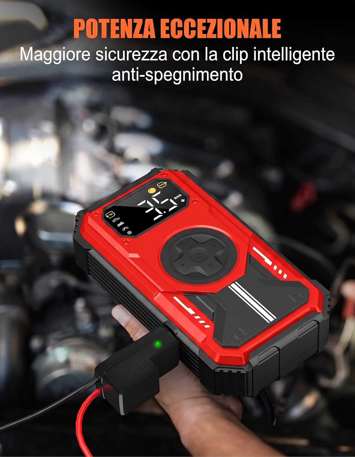 Thumbnail 3 de Eigotrav Avviatore Batteria Auto con Compressore 150 PSI e 6000A – Kit Emergenza Portatile