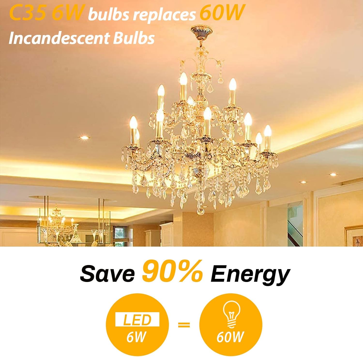 Detalle de BRIMAX E14 LED Candle Bulb 6W dimmable 2700K