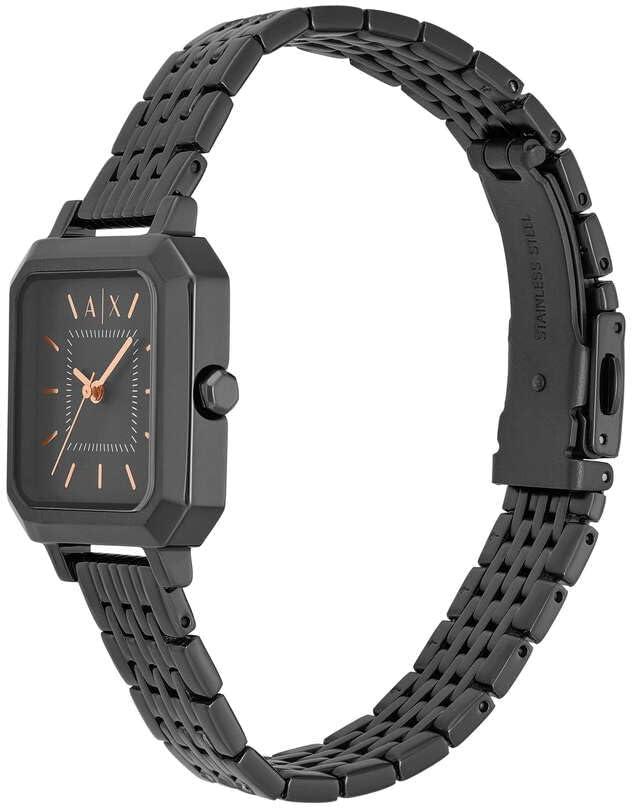 Detalle de Armani Exchange Damenuhr – Quarz Dreizeigeruhrwerk, 27 mm Gehäuse, Edelstahlarmband