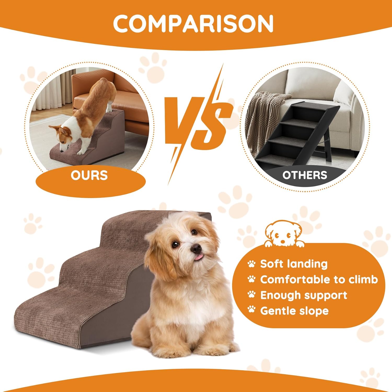 Thumbnail 3 de Dog Pet Stairs 3-Step Curved Ramp