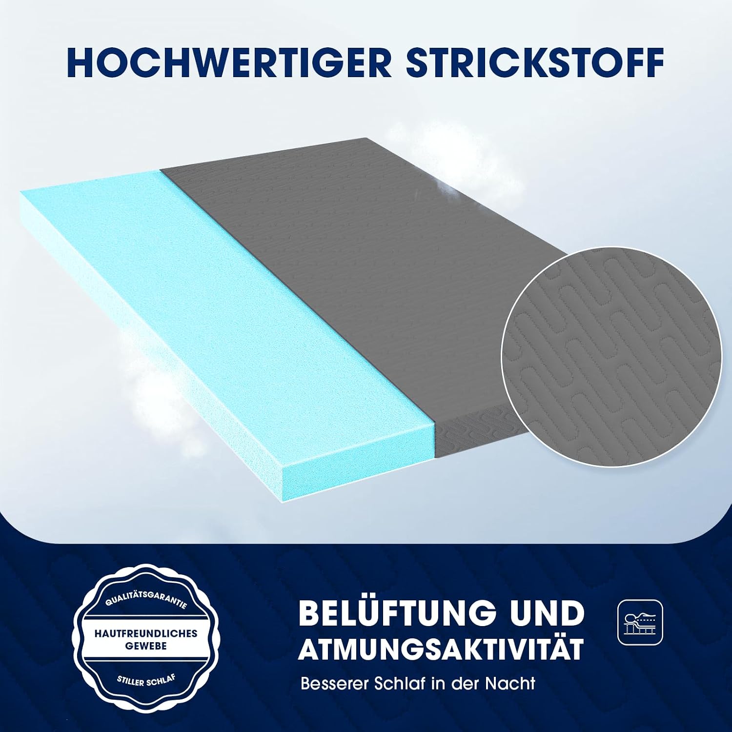 Detalle de DOPEDIO Gel Memory Foam Topper 7,5 cm