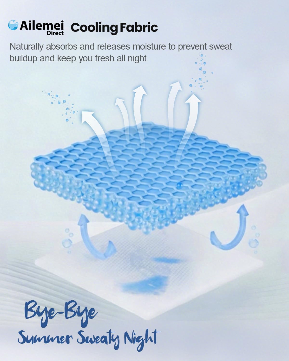 Thumbnail 3 de Ailemei Direct Cooling Blanket for Night Sweats (127×178cm) – Double-Sided Cool, Lightweight & Breathable