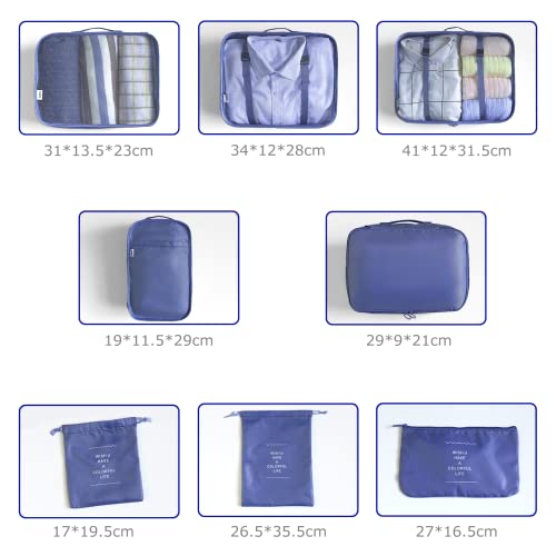 Detalle 2 de BillyBath Organizador de equipaje 8 en 1 — Azul oscuro