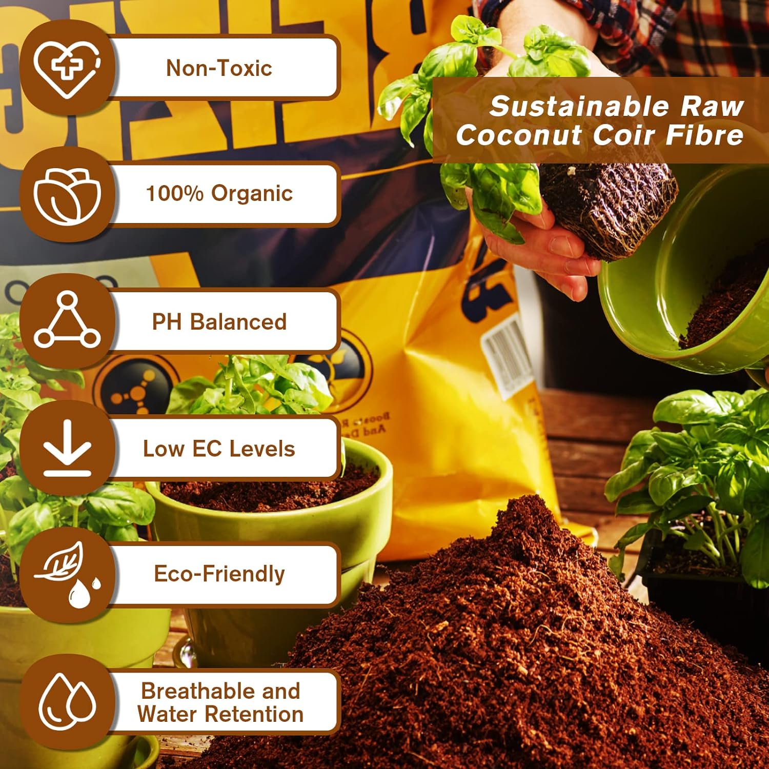 Detalle 2 de Legigo LG-Coco Bricks-10set Organic Coco Coir Bricks, 10-Pack