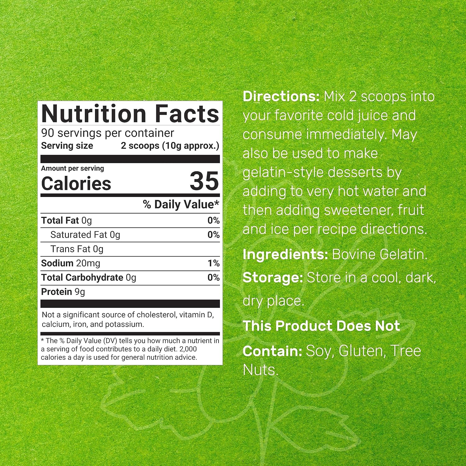 Thumbnail 1 de DEAL SUPPLEMENT Unflavored Beef Gelatin Powder, 2 lb, Grass-Fed Bovine