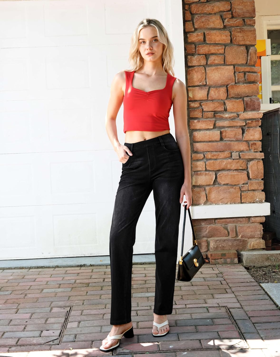 Detalle de Stretchy straight leg jeans for women