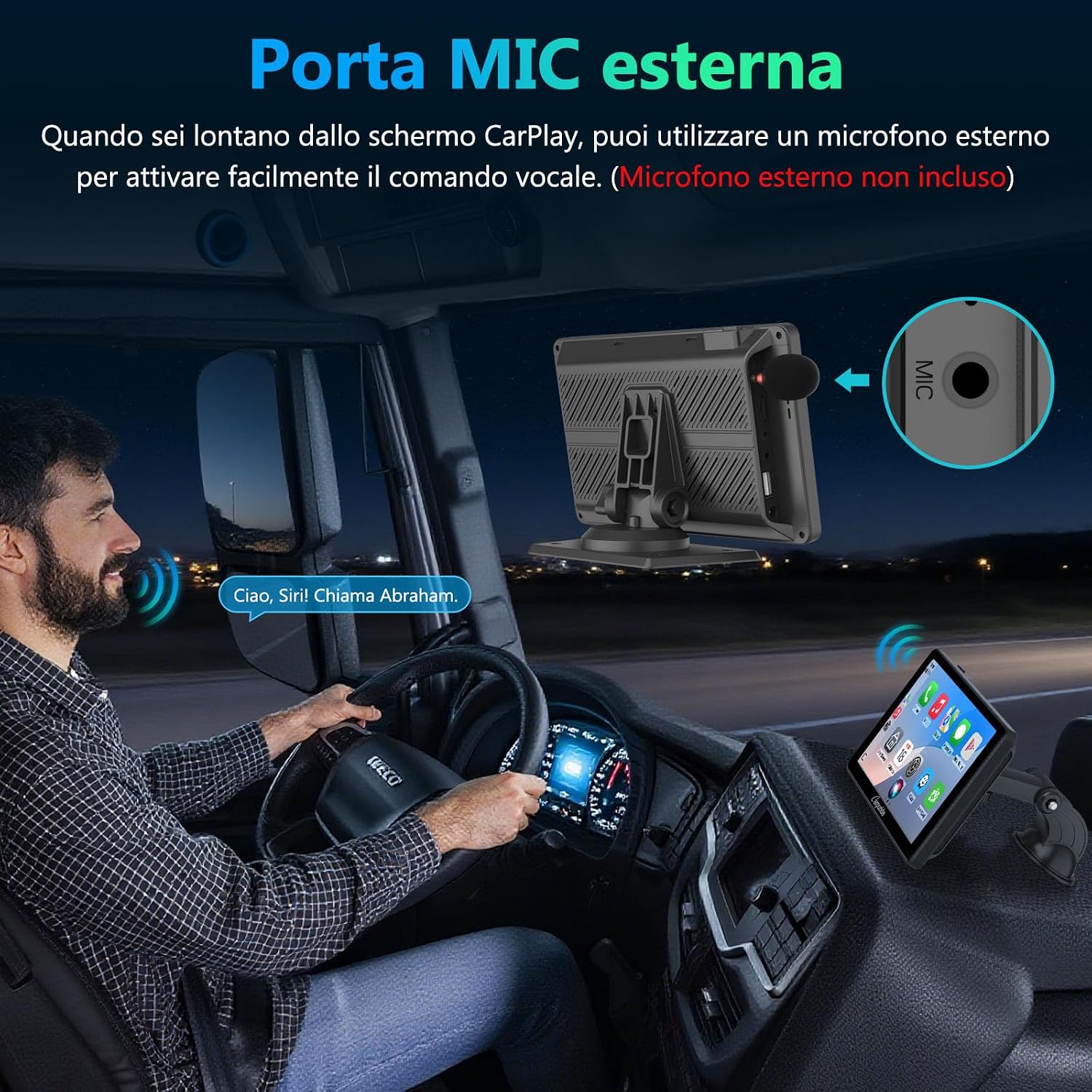Thumbnail 6 de Carpuride V3R Schermo CarPlay portatile 7" HD