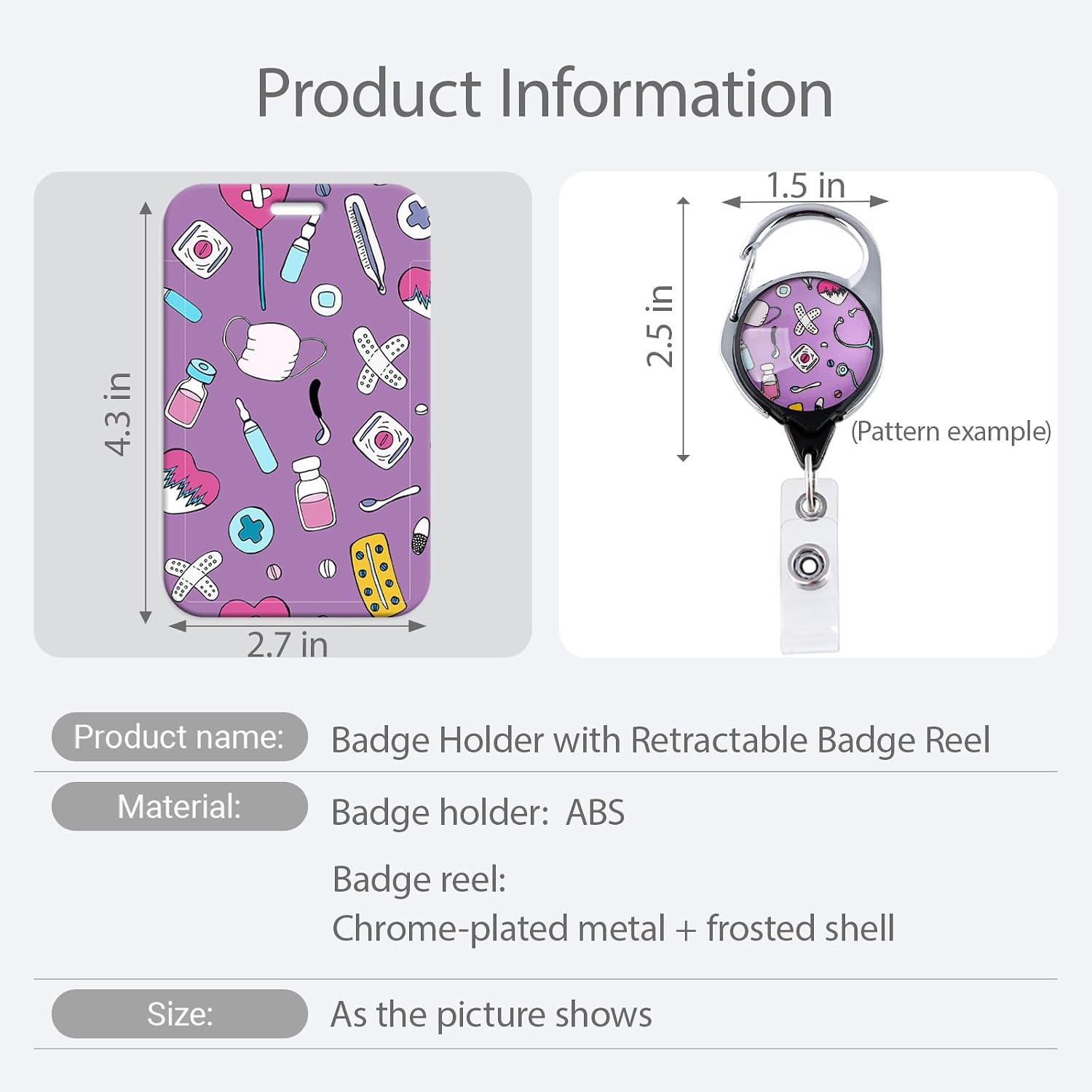 Thumbnail 2 de Retractable ID Badge Holder with 29-Inch Cord
