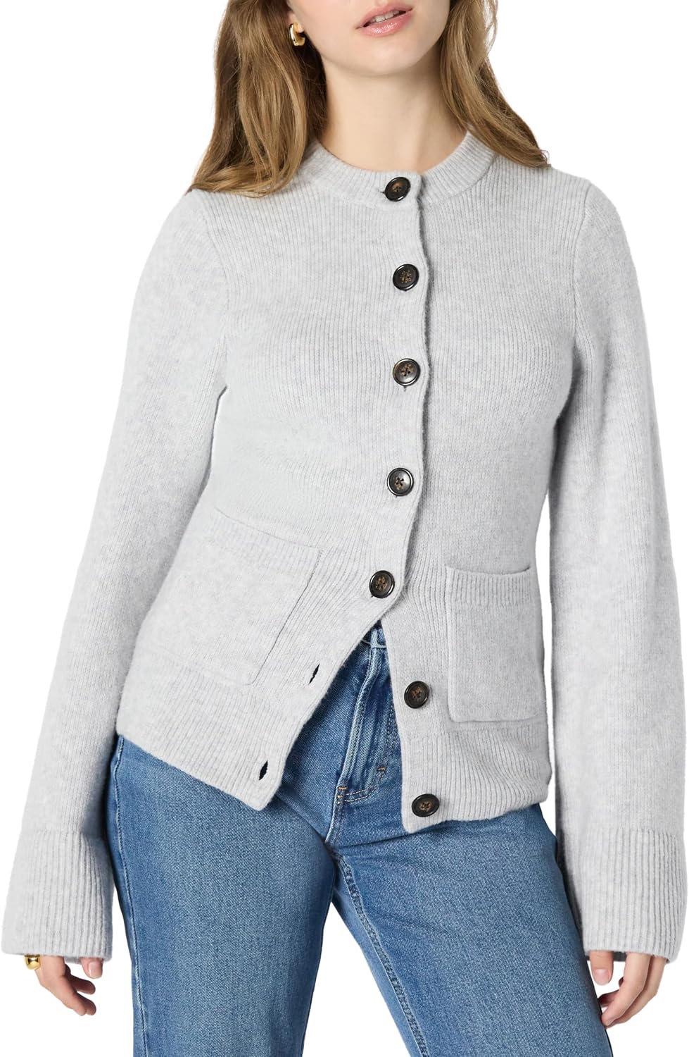 Detalle 2 de Amazon Essentials Damen Cardigan Glockenärmel Taillierter Schnitt