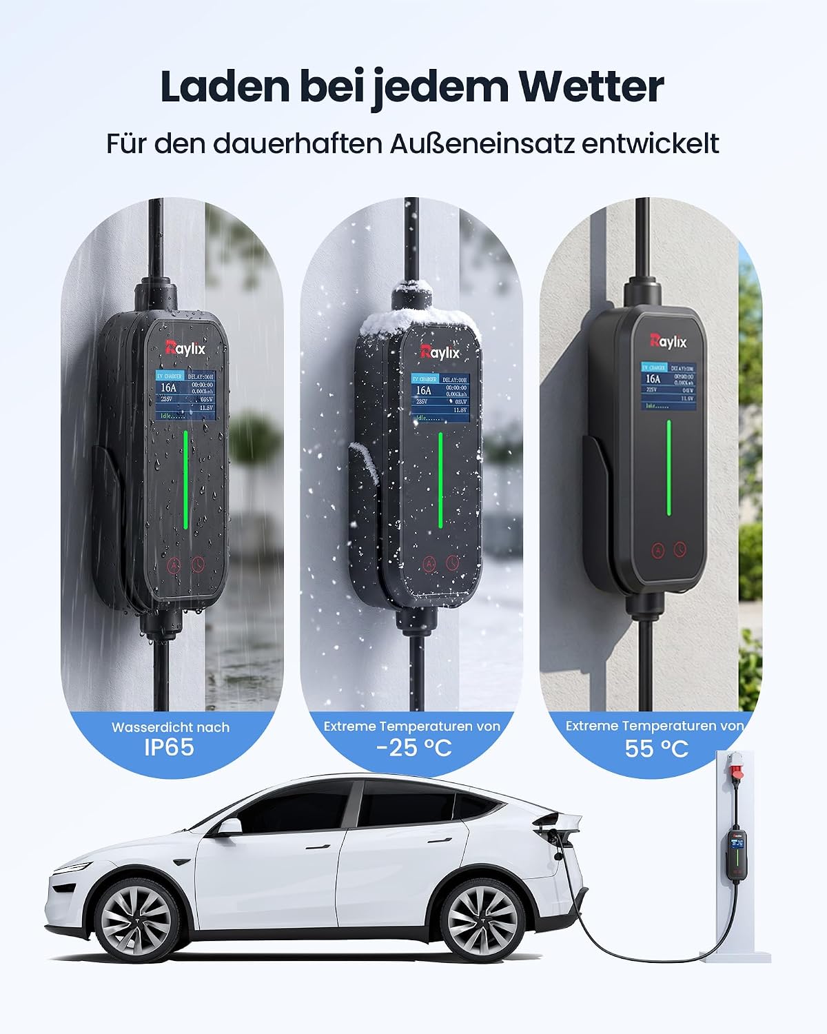 Detalle 2 de Raylix Raylix 11 kW Mobile Wallbox Typ 2