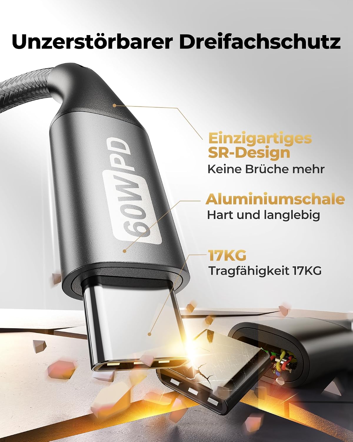 Thumbnail 5 de Silkland USB-C auf USB-C 15 cm Kabel 2er
