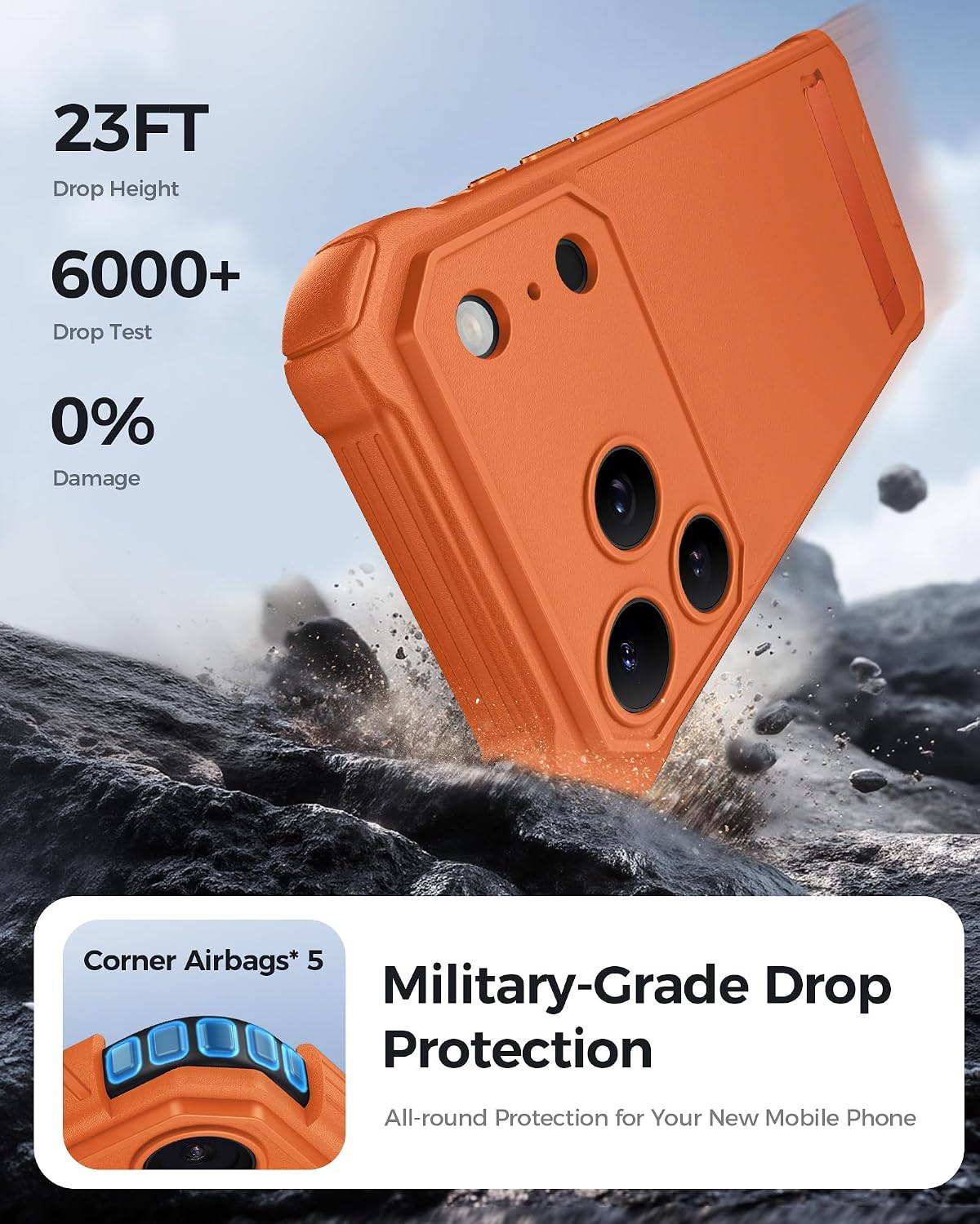 Thumbnail 6 de ASAFCASE Magnetic iPhone 17 Pro Max Case with Built-in Stand & MagSafe Compatibility (Orange)