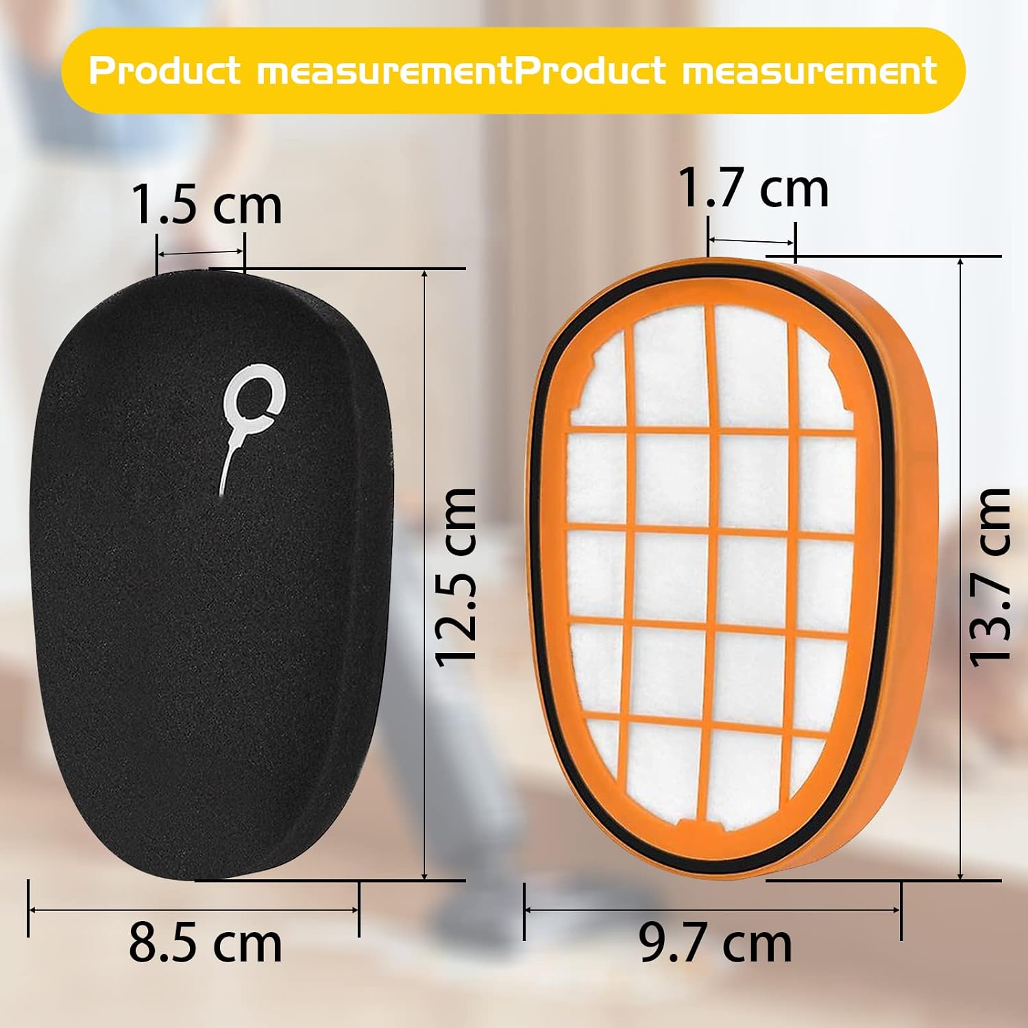 Detalle de AIVORO 6 Stück Filterset für Philips SpeedPro Max Akkusauger – passende Ersatzteile