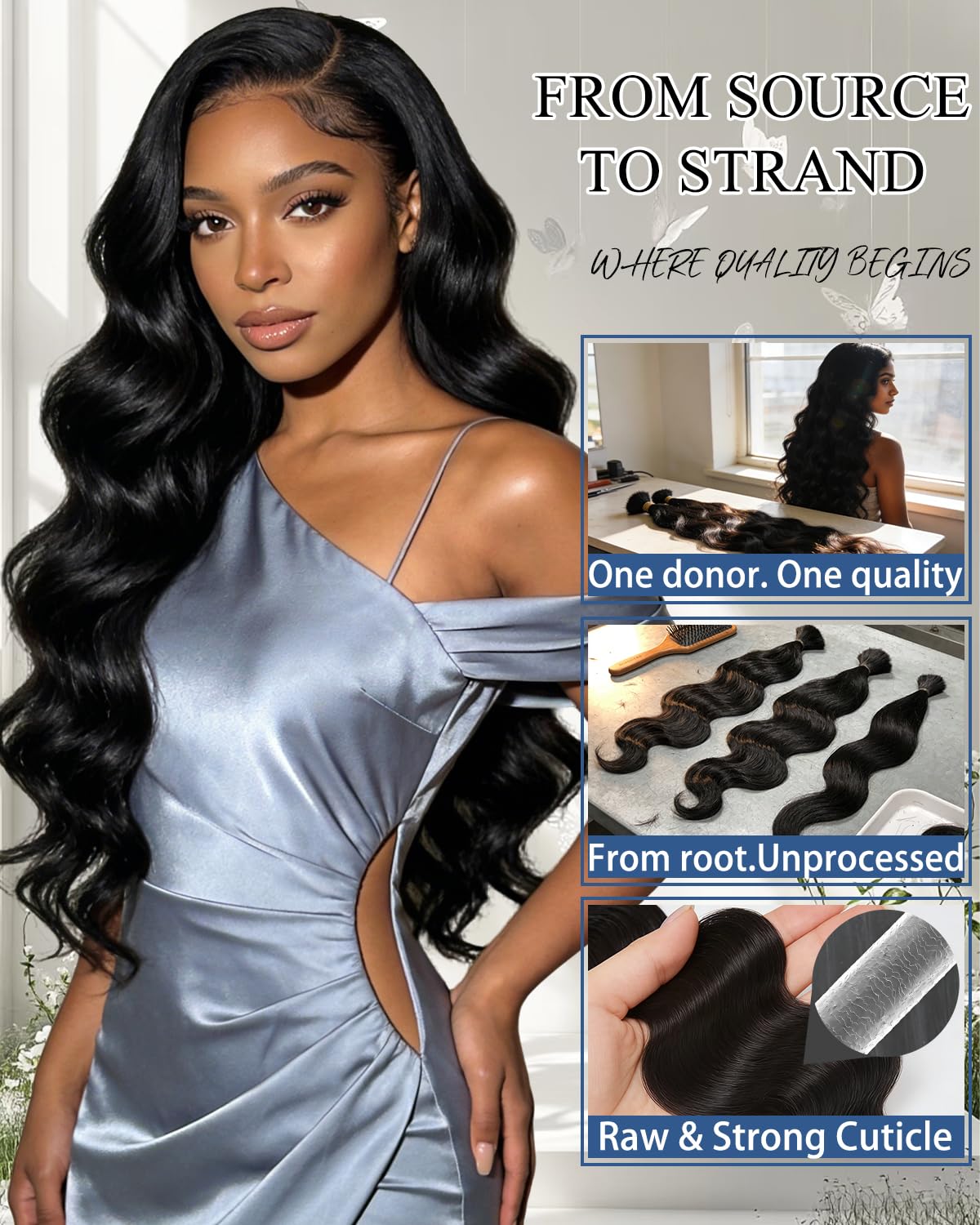 Thumbnail 4 de Lucklady 16A Raw Bundles Body Wave 3pcs