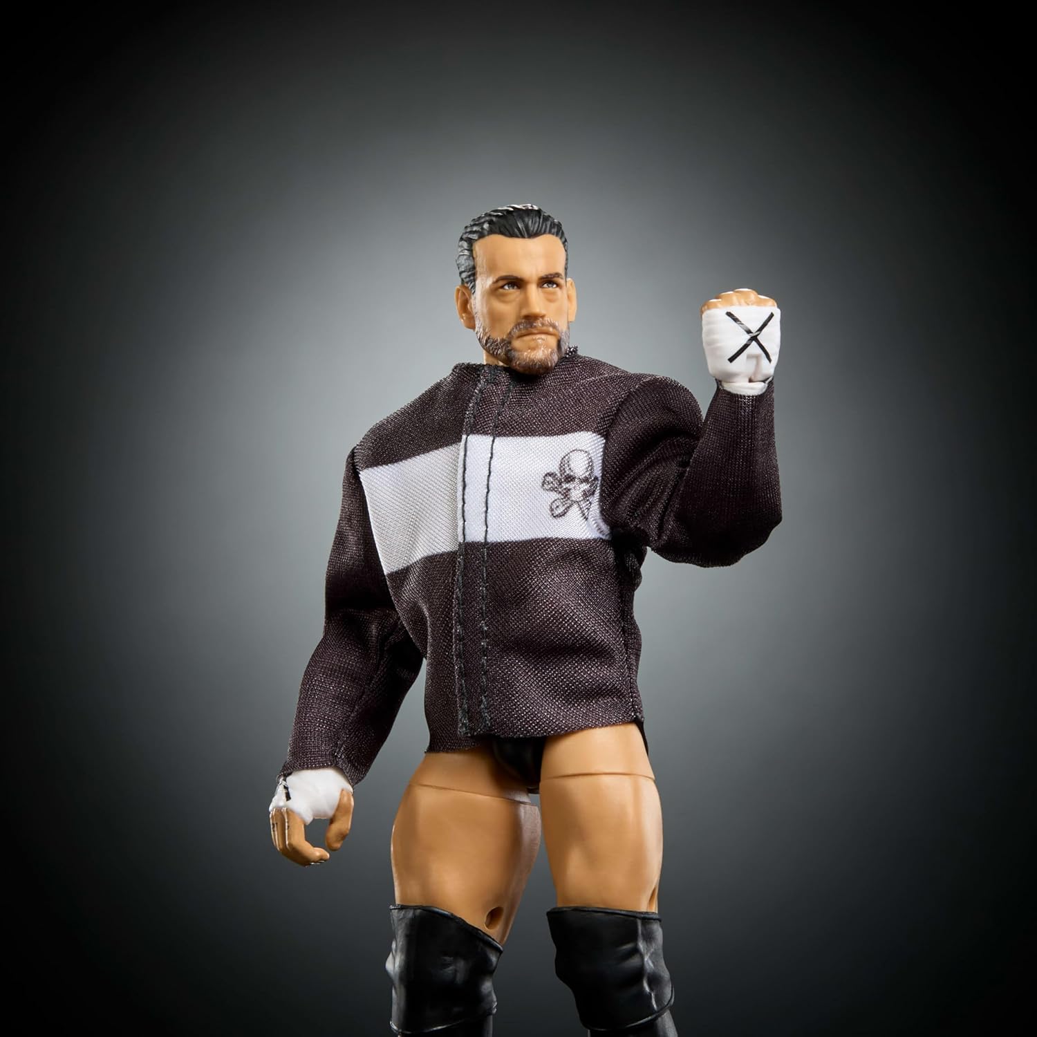 Detalle de Mattel WWE Elite Collection CM Punk (Series 124) – Action Figure da collezione, 25 punti articolazione