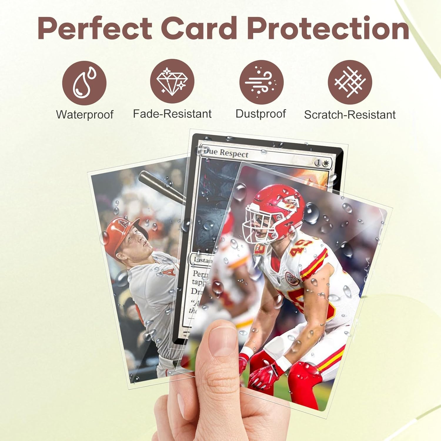 Detalle de 1200 Count Clear Card Sleeves for TCGs ๐ด