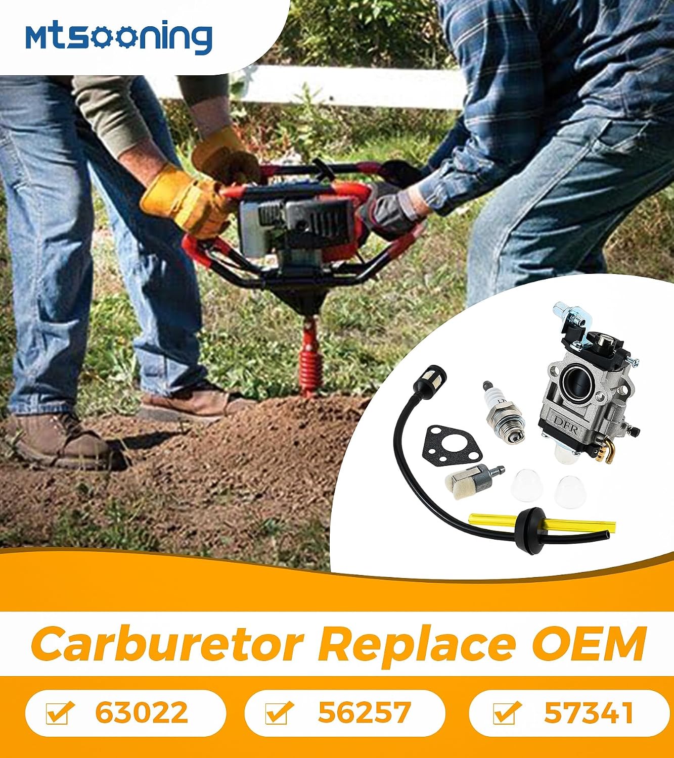 Thumbnail 3 de Replacement carburetor for 52cc Predator earth augers