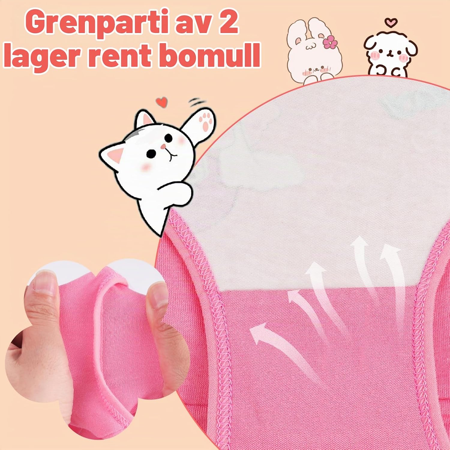 Thumbnail 5 de AYBUY flicktrosor, 12-pack i bomullsblandning med dubbellager i grenen