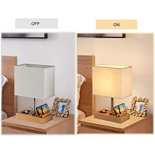 Thumbnail 6 de Briever USB Bedside Table Lamp with 3 USB Ports and Phone Dock