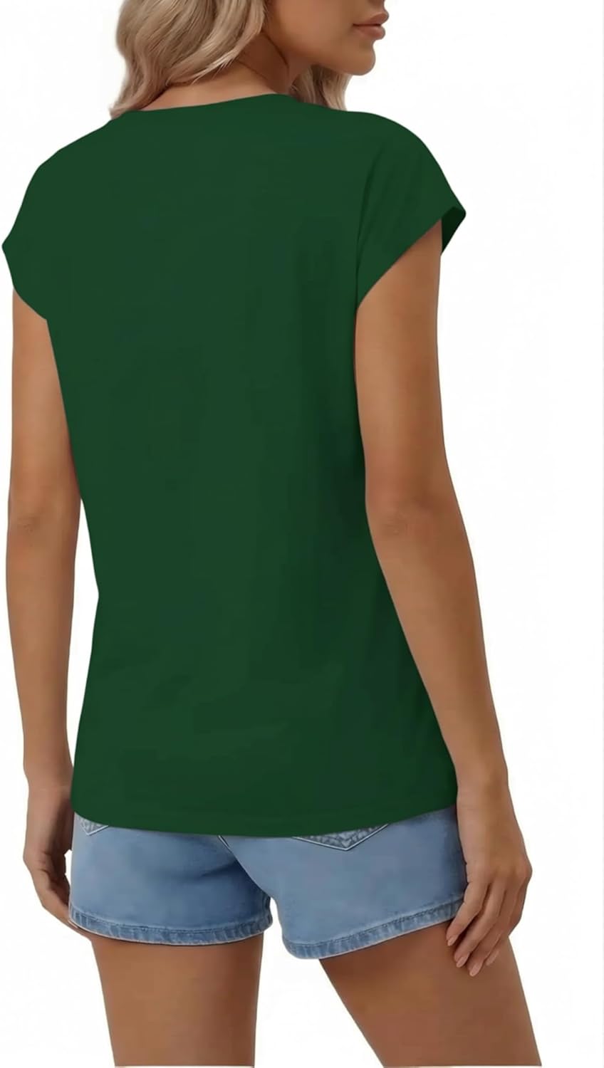 Thumbnail 4 de Suncife T-shirt d'été décontracté à manches courtes et col en V pour femme