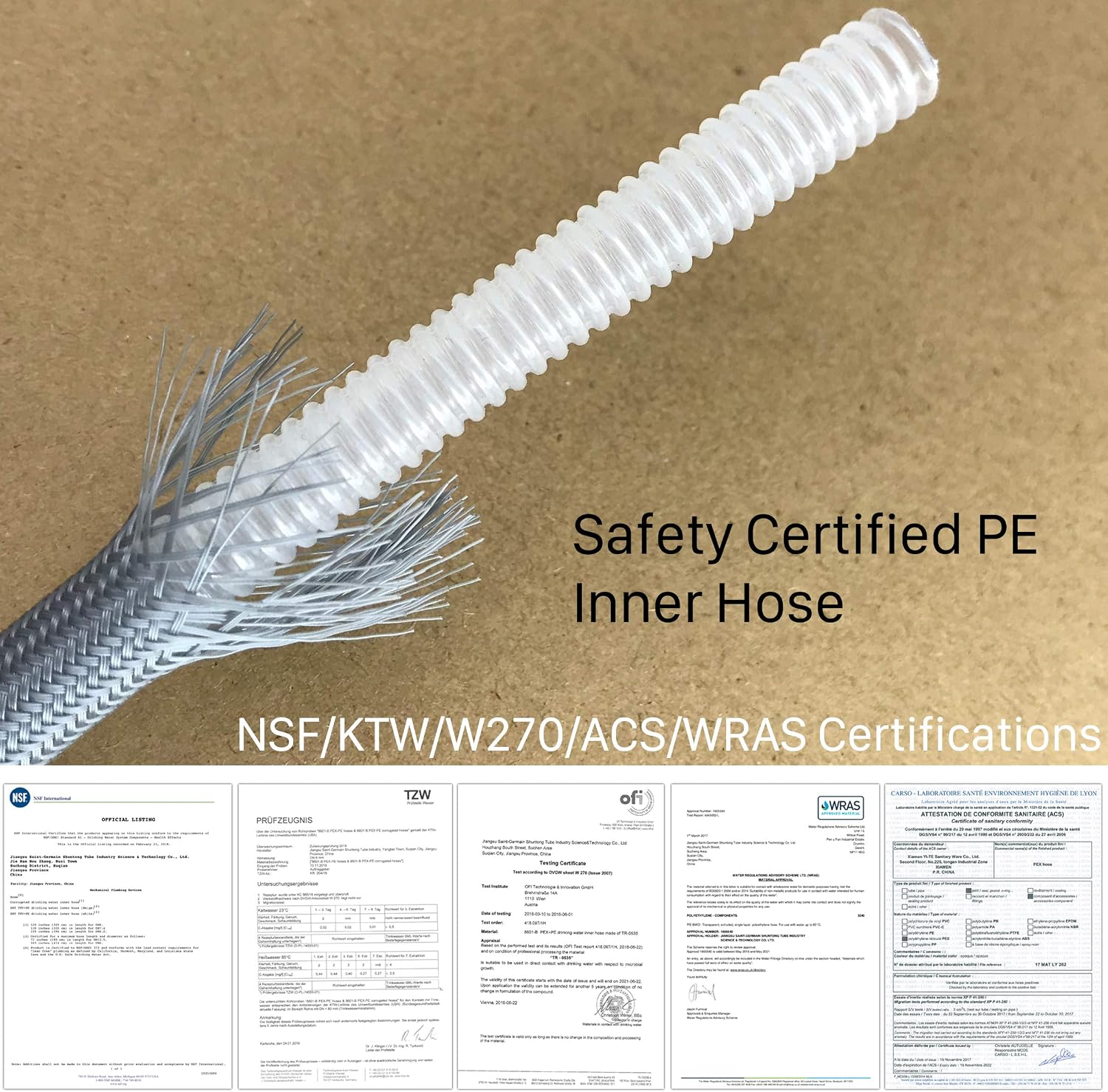 Detalle de Awelife Kitchen Faucet Replacement Hose 68-inch