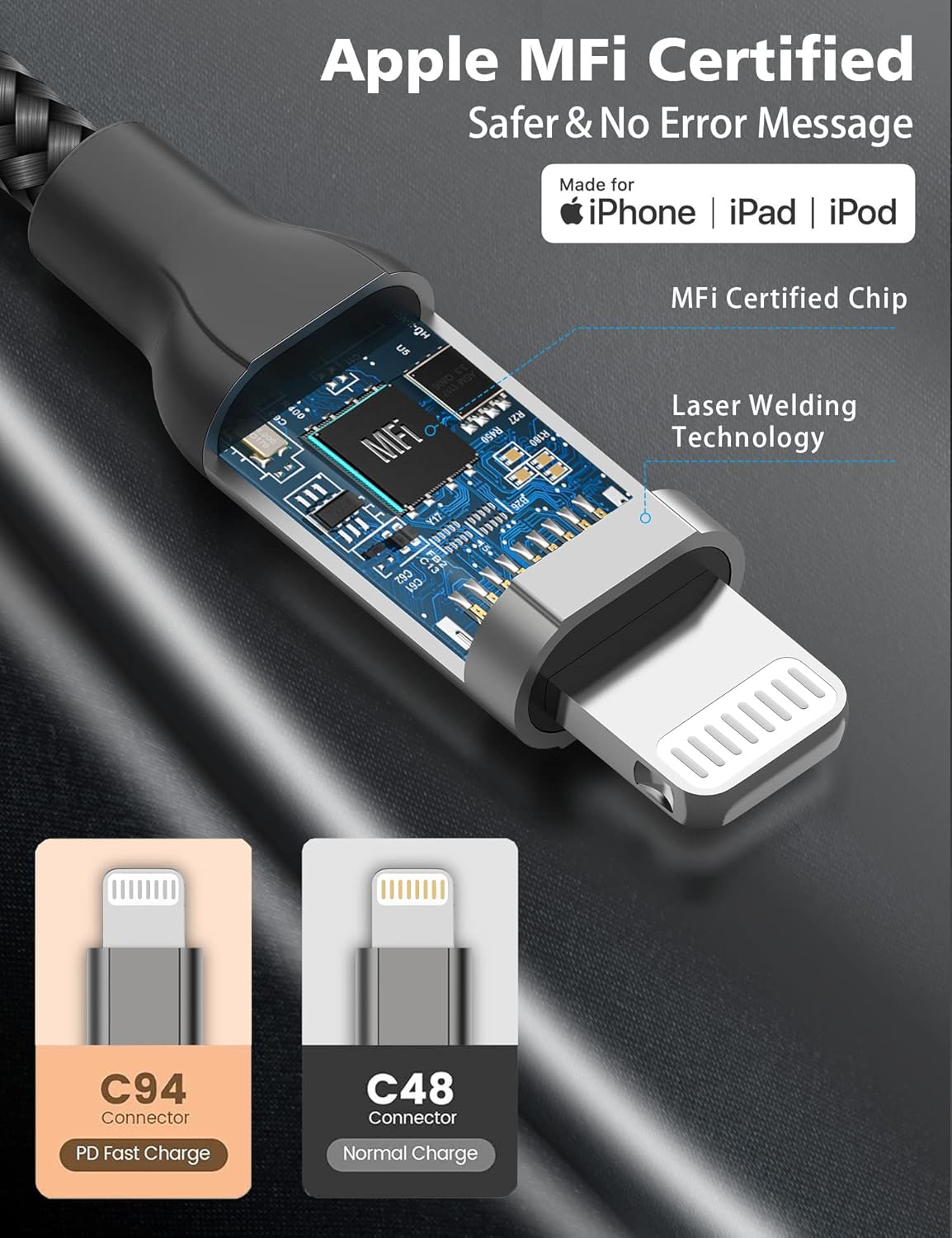 Detalle de Acecene iPhone Ladekabel 1m