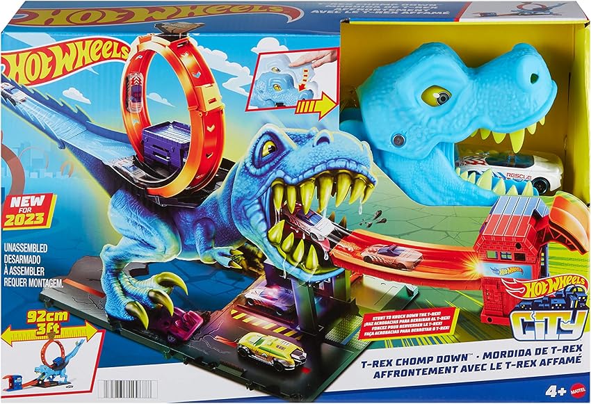 Thumbnail 5 de Hot Wheels HNP77: Desafío T-Rex 🦖 Pista de Coches