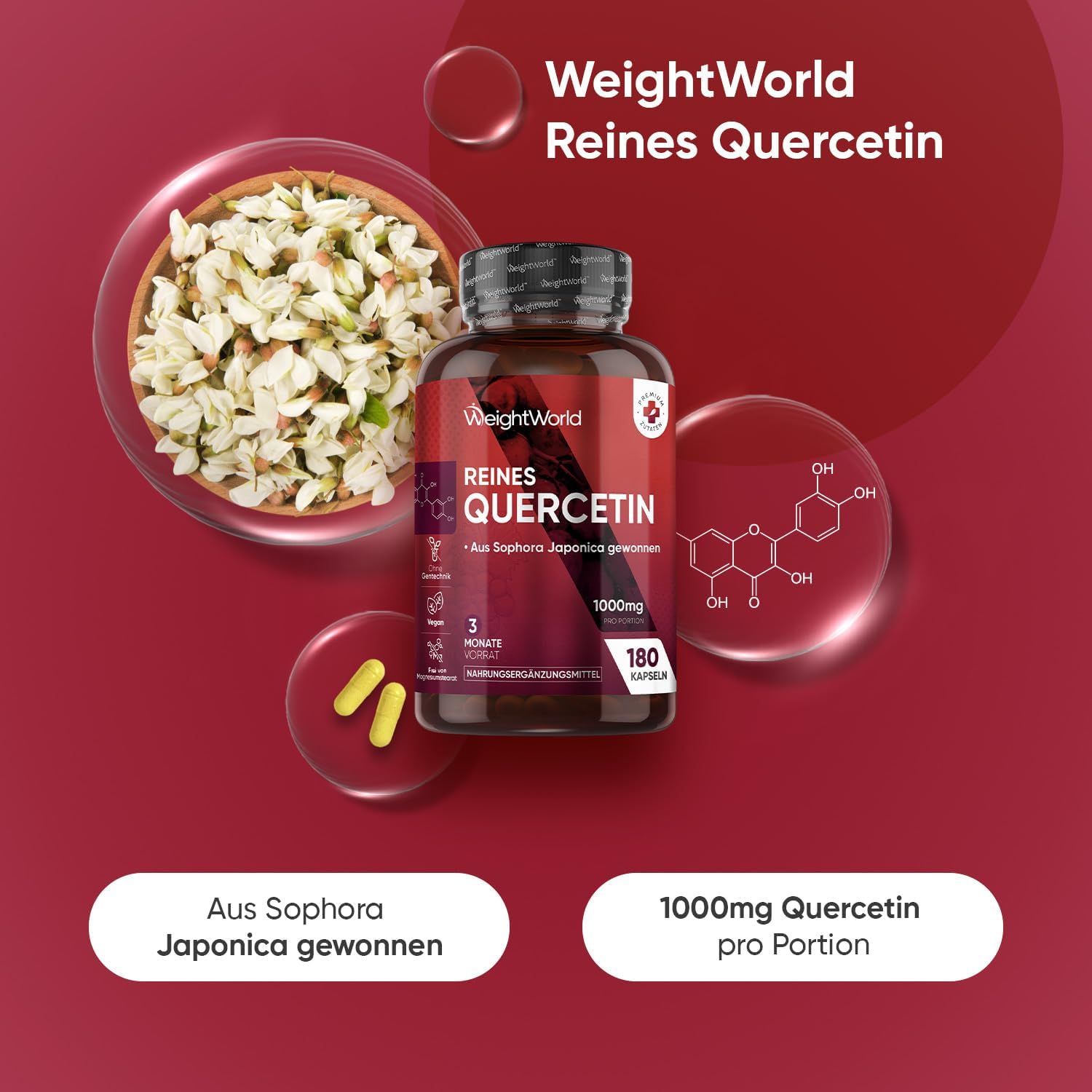 Thumbnail 1 de WeightWorld Reines Quercetin 180 Kapseln 💊