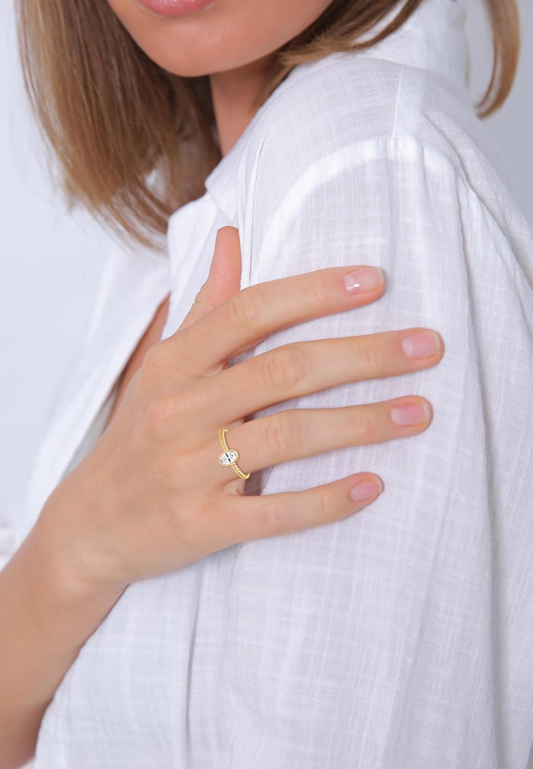 Detalle 2 de Elli PREMIUM Ring Verlobung 925er Silber 💍