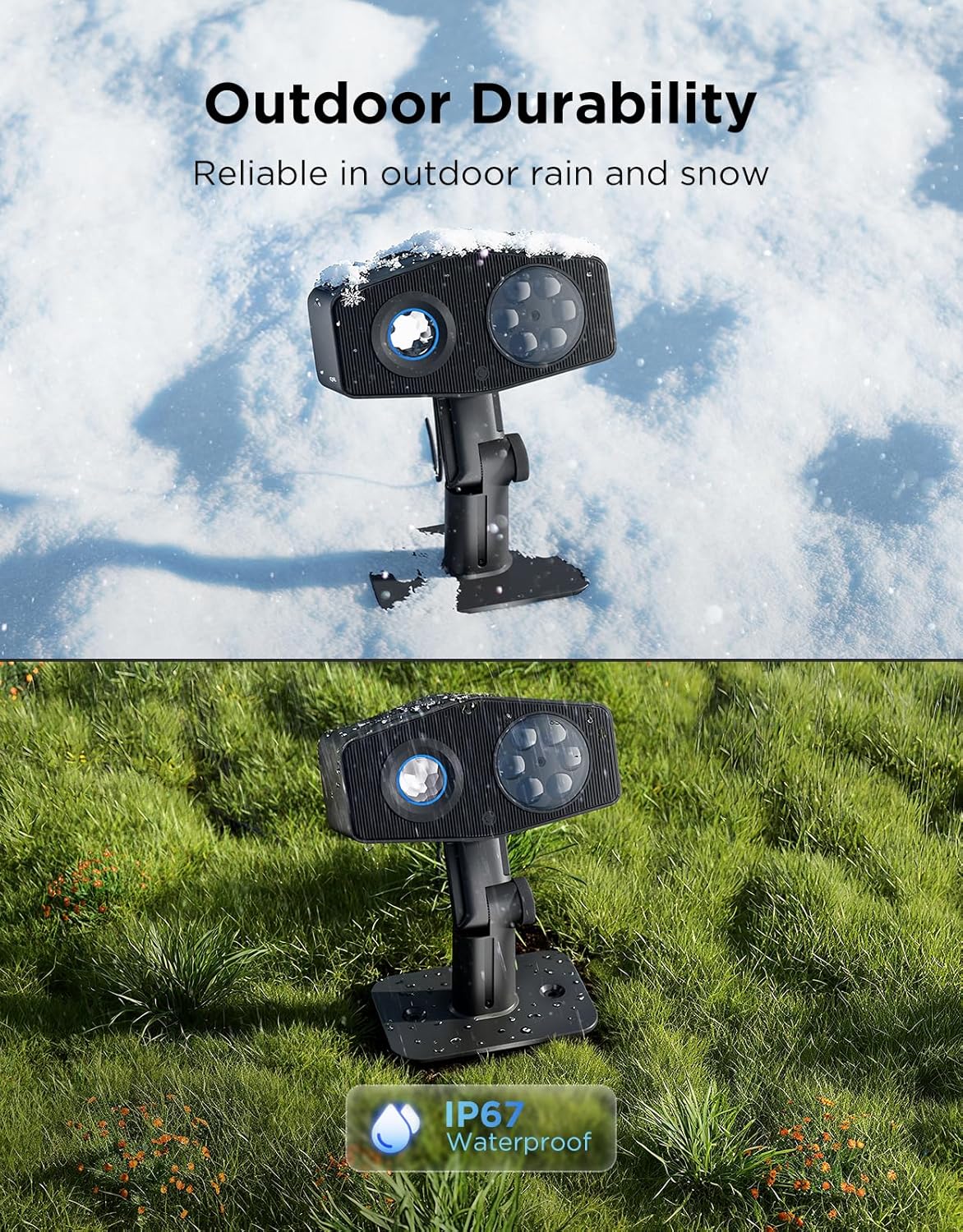 Thumbnail 4 de Govee Outdoor Snowflake Projector (18W LED) with Moving Water Ripple Projection – Smart Wi-Fi Garden Lights