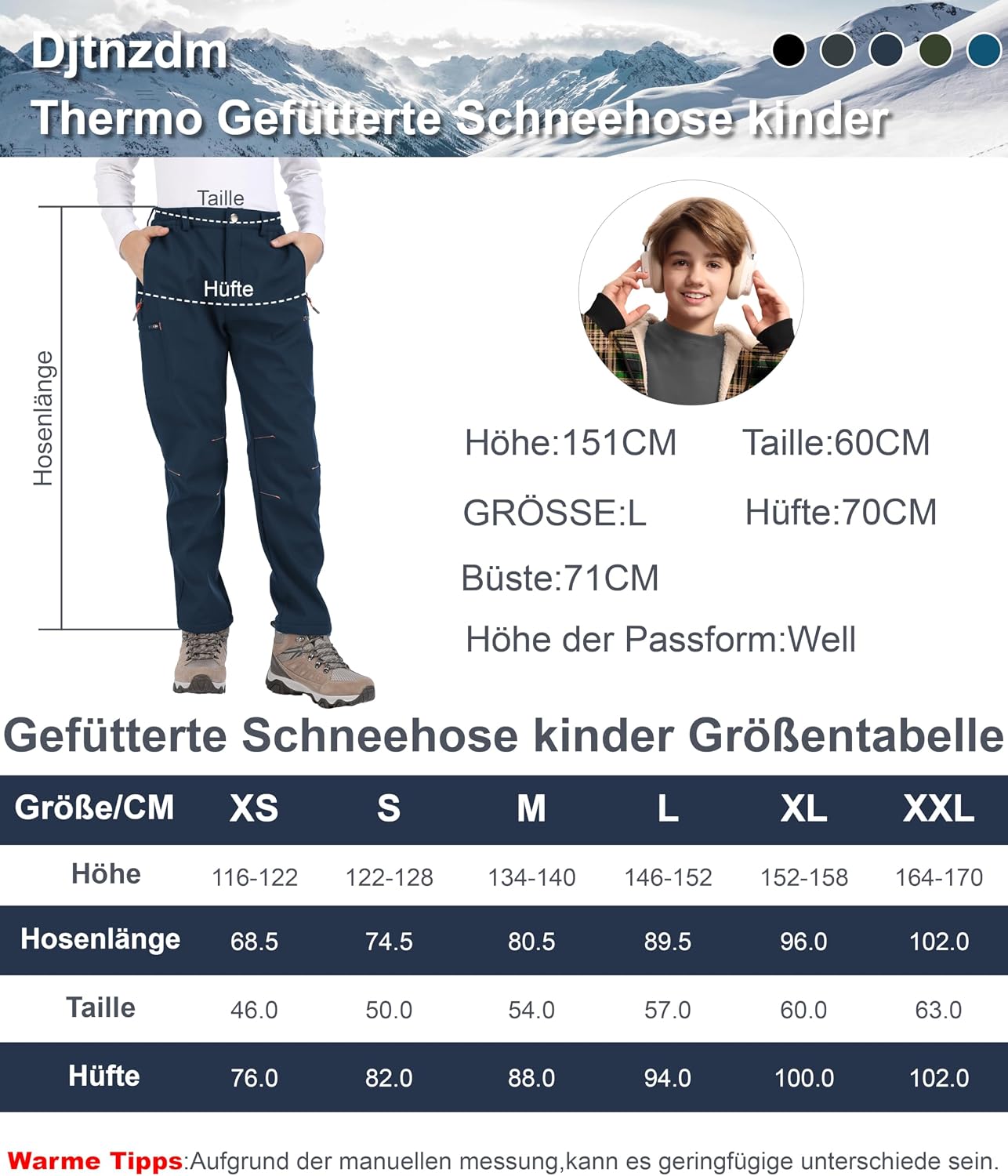 Thumbnail 6 de Djtnzdm Kinder Skihose