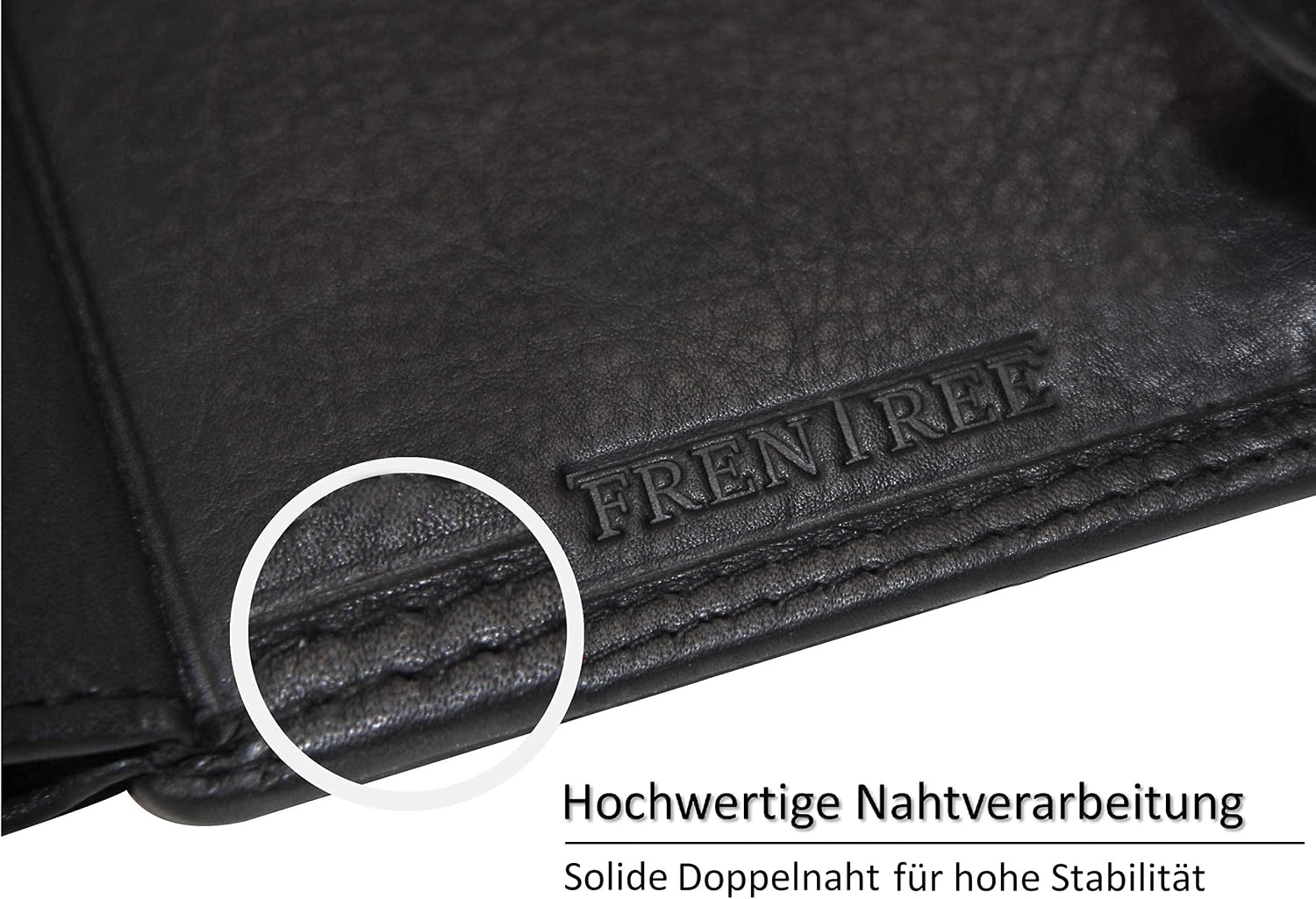 Detalle de Frentree Herren Geldbörse Nappa Leder 15 Karten 👛