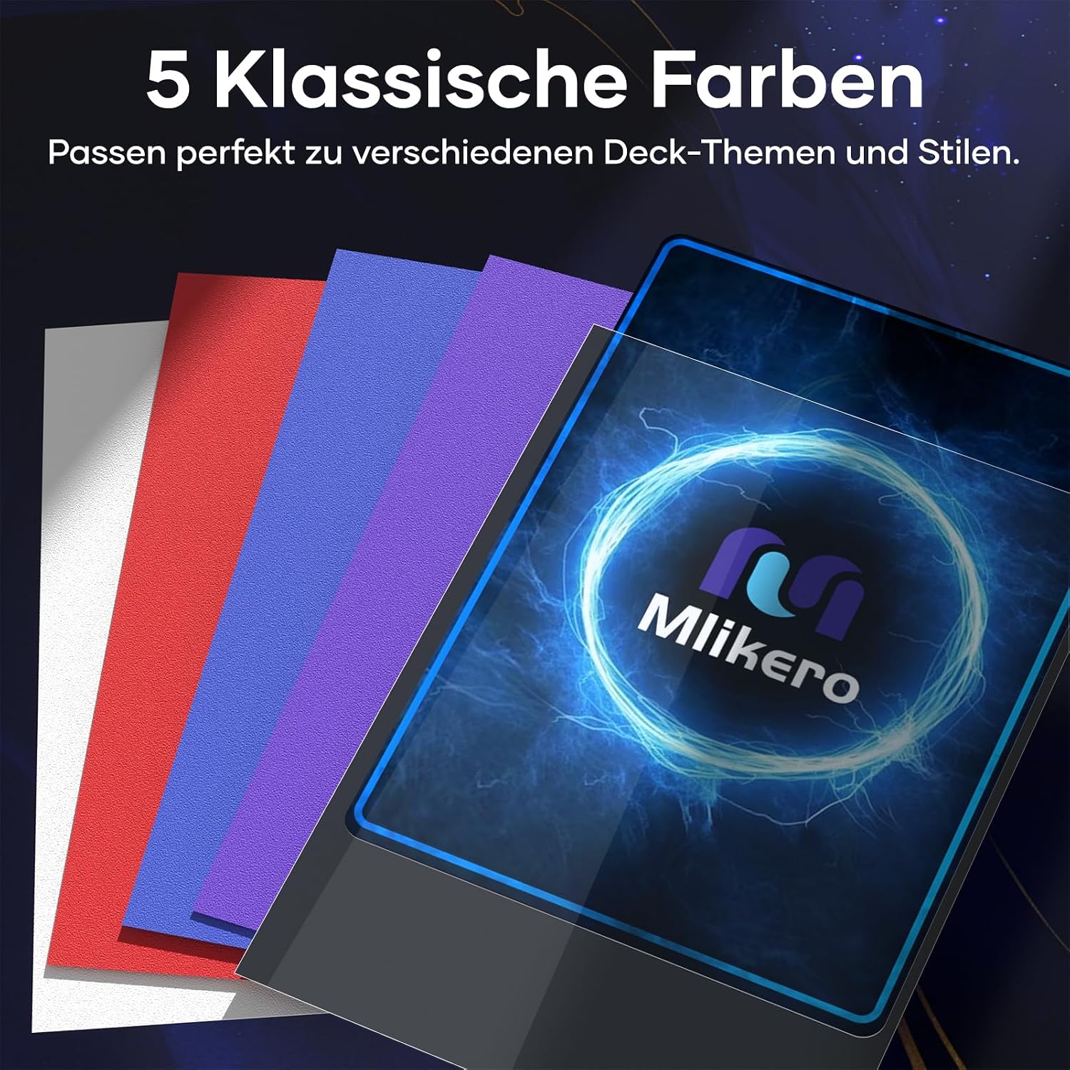 Thumbnail 2 de Mlikero 500 Kartenhüllen (66 x 91 mm) in 5 Farben – Sleeves für MTG, Sammelkarten & Sportkarten