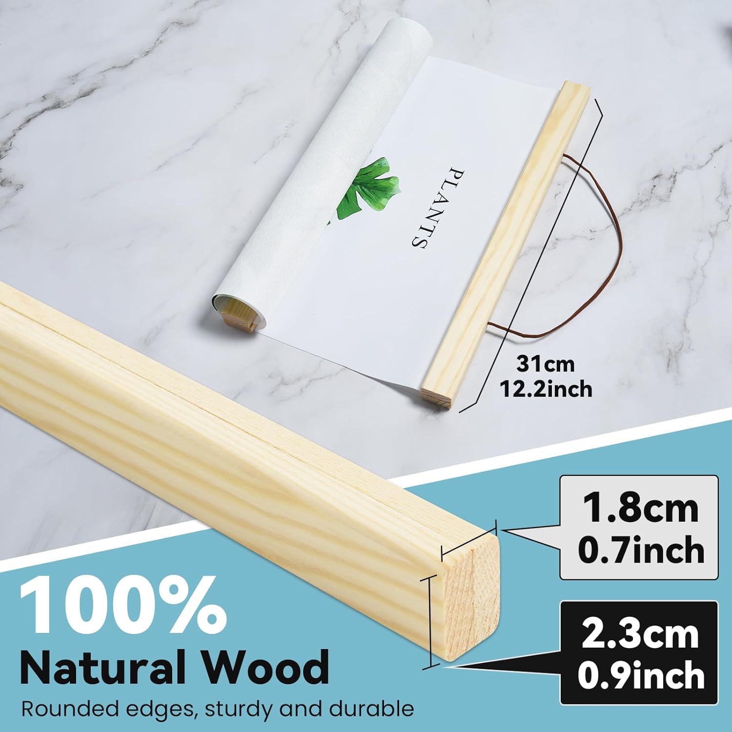 Thumbnail 1 de AiQInu A3 Cadre Poster Magnétique 31CM - Cadre Bois 🖼️