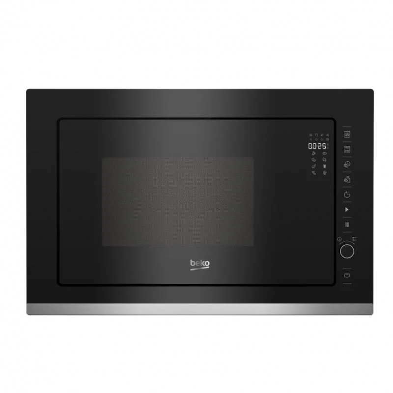 Detalle de Beko 25333 X microondas integrable con grill de 25 L y acero inoxidable