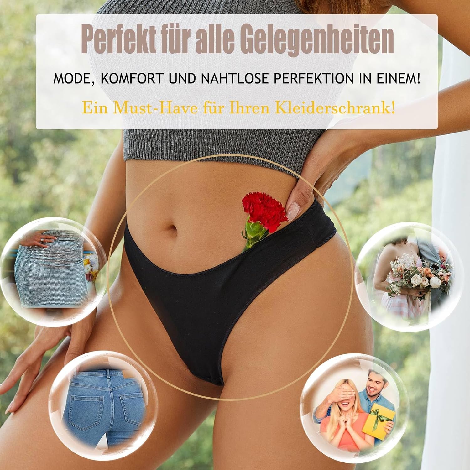 Thumbnail 4 de BeReady String Tanga 6er Pack Baumwolle