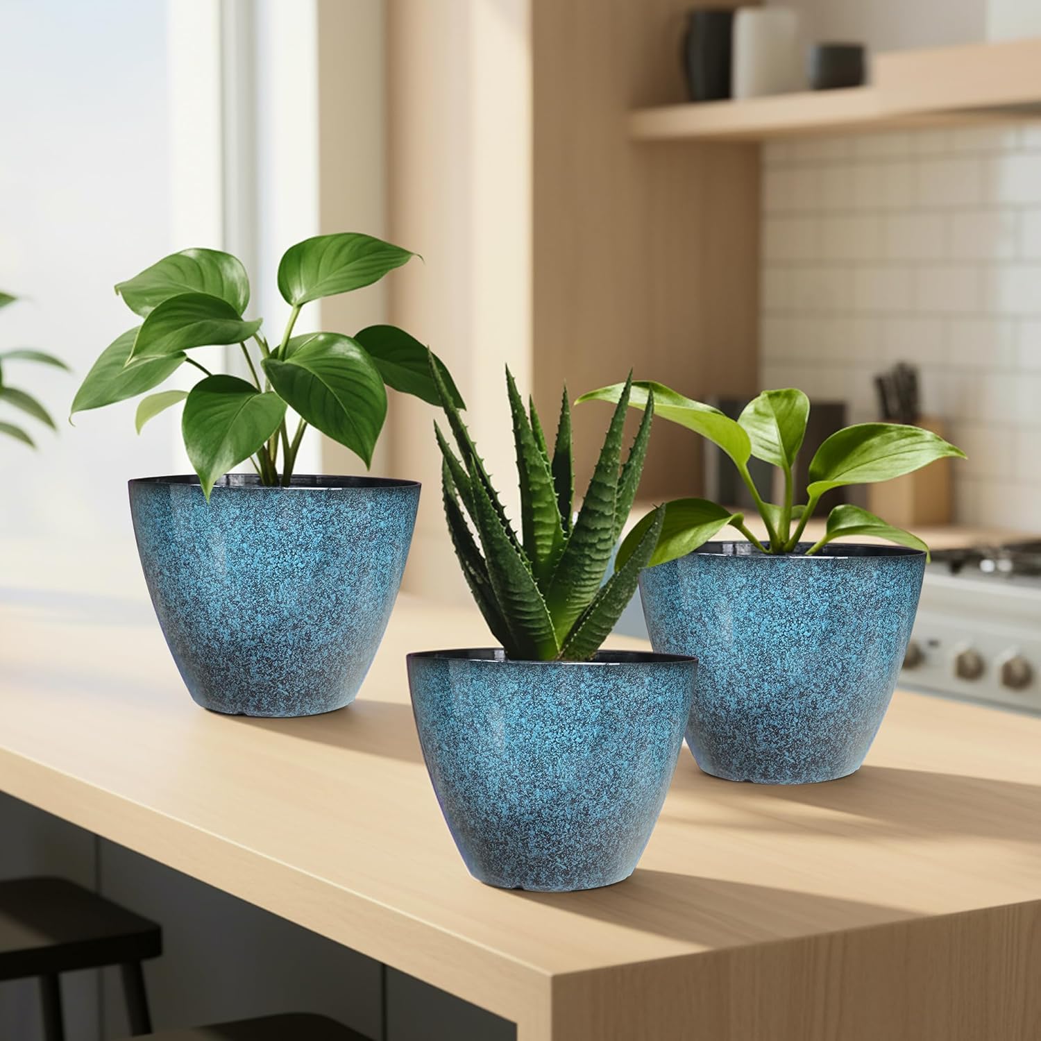Thumbnail 6 de Vanslogreen 8" plant pots pack of 4